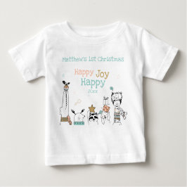 Wild Animals Baby's 1st Christmas Happy Joy