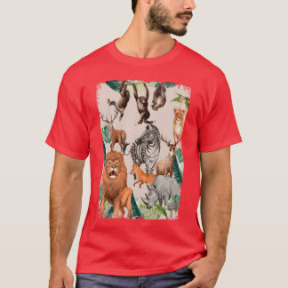 Wild Animals Boys Girls friend T-shirt