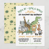 Wild Animals Drive beroemd gemaakt door Birthday P Kaart (Voorkant / Achterkant)