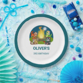 Wild Animals Jungle Night Camping Birthday Party  Papieren Bordje (Feest)