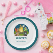 Wild Animals Jungle Night Camping Birthday Party  Papieren Bordje (Feest)