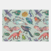Wild Animals of Ireland Groen Wrapping Paper Set (Voorkant 2)