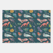 Wild Animals of Ireland Groen Wrapping Paper Set (Voorkant)
