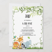 WILD ANIMALS verjaardagsuitnodigingen Kaart (Voorkant)