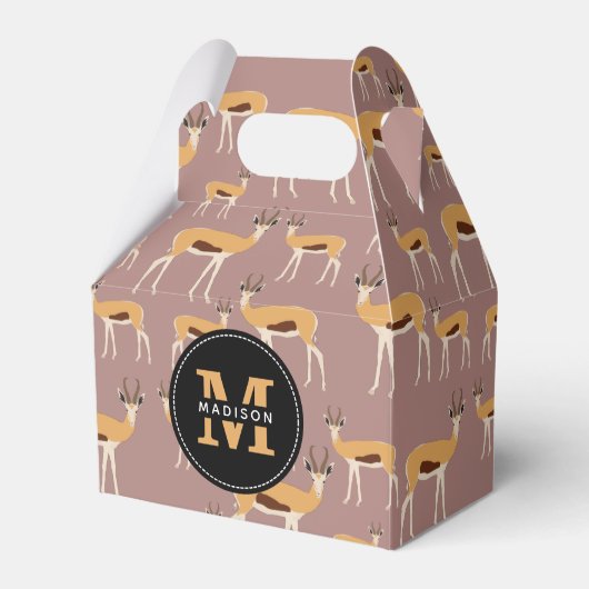 Wild Antelope Animal Pattern Bedankdoosjes (Voorkant Zijde)