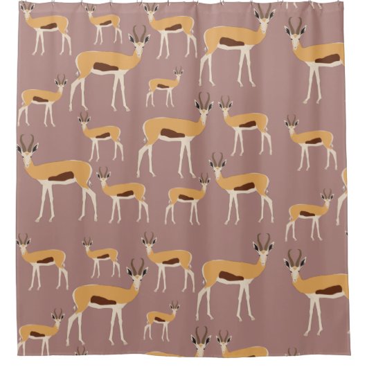 Wild Antelope Animal Pattern Douchegordijn (Voorkant)
