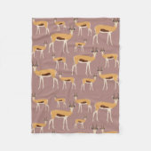 Wild Antelope Animal Pattern Fleece Deken (Voorkant)