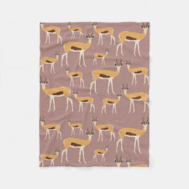 Wild Antelope Animal Pattern Fleece Deken