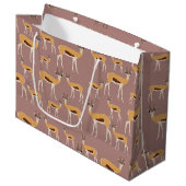 Wild Antelope Animal Pattern Groot Cadeauzakje (Voorkant Gekanteld)