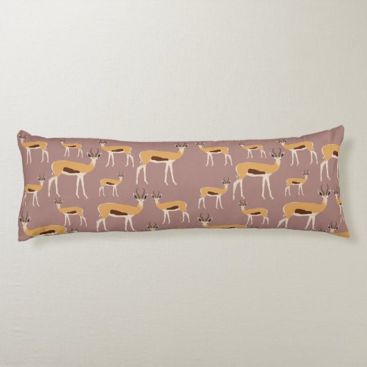 Wild Antelope Animal Pattern Lichaamskussen (Achterkant)
