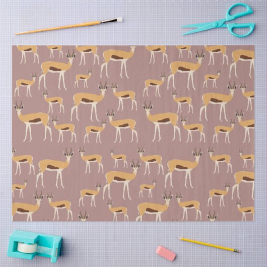 Wild Antelope Animal Pattern Tissuepapier (Craft)