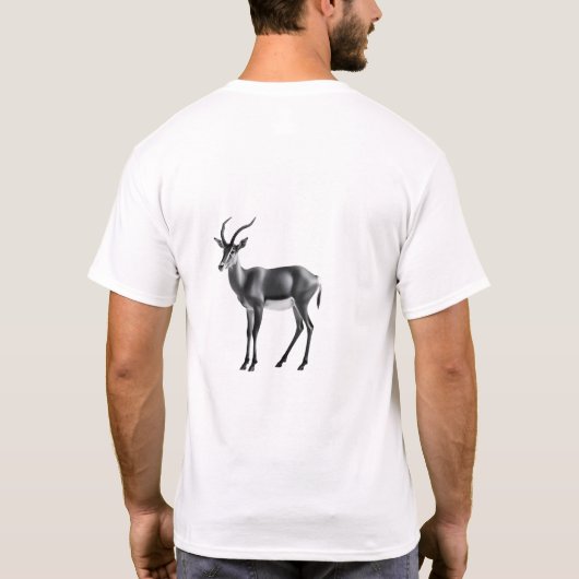 Wild Antelope Spirit op wit T-shirt (Achterkant)