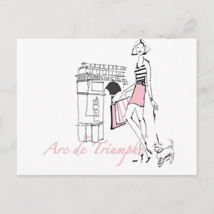 Wild Apple   Arc De Triomphe - Girly Sketch Briefkaart