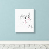 Wild Apple | Arc De Triomphe - Girly Sketch Canvas Afdruk (Insitu (Houten vloer))