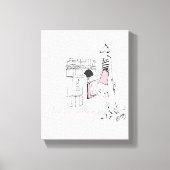 Wild Apple | Arc De Triomphe - Girly Sketch Canvas Afdruk (Voorkant)