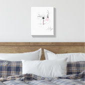 Wild Apple | Arc De Triomphe - Girly Sketch Canvas Afdruk (Insitu (Slaapkamer))
