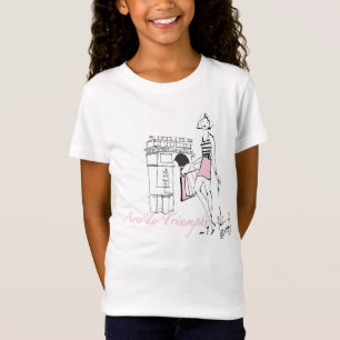 Wild Apple   Arc De Triomphe - Girly Sketch T-shirt