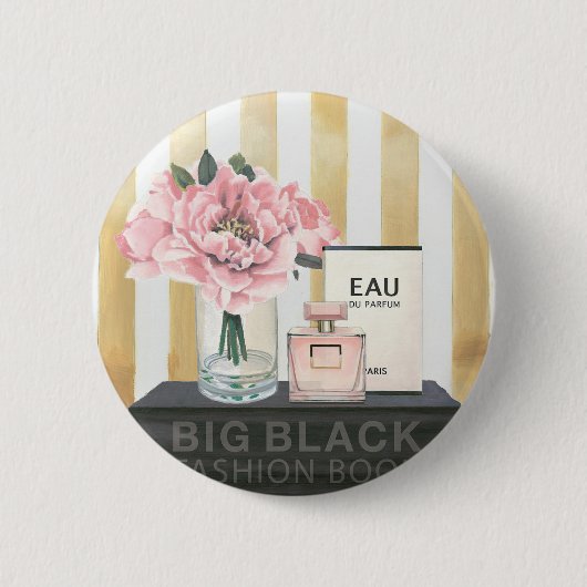 Wild Apple | Big Mode Book - Striped Ronde Button 5,7 Cm (Voorkant)