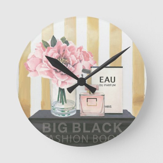 Wild Apple | Big Mode Book - Striped Ronde Klok (Voorkant)