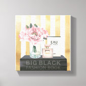 Wild Apple | Boek met grote Mode - gestreept Canvas Afdruk (Voorkant)