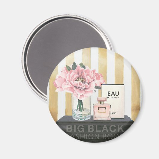 Wild Apple | Boek met grote Mode - gestreept Magneet (Voorkant / Achterkant)