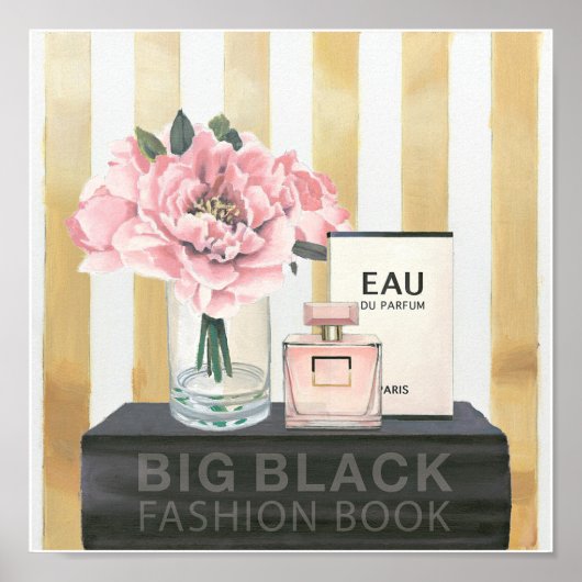 Wild Apple | Boek met grote Mode - gestreept Poster (Voorkant)