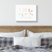 Wild Apple | Colorful Modern Lipstick-schets Canvas Afdruk (Insitu (Slaapkamer))