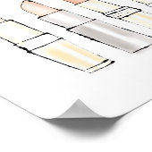 Wild Apple | Colorful Modern Lipstick-schets Poster (Hoek)