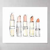 Wild Apple | Colorful Modern Lipstick-schets Poster (Voorkant)