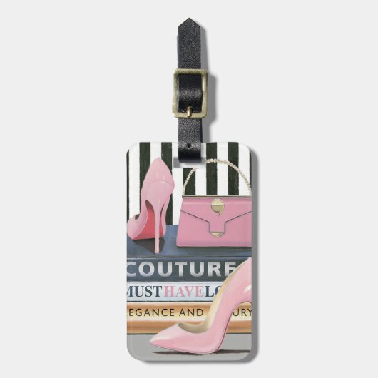 Wild Apple | Coupure stripes — schoenen en tas Bagagelabel (Voorkant verticaal)