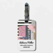 Wild Apple | Coupure stripes — schoenen en tas Bagagelabel (Achterkant verticaal)