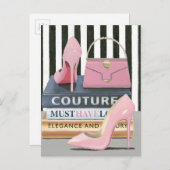 Wild Apple | Coupure stripes — schoenen en tas Briefkaart (Voorkant / Achterkant)