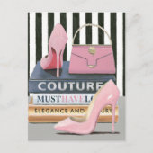 Wild Apple | Coupure stripes — schoenen en tas Briefkaart (Voorkant)