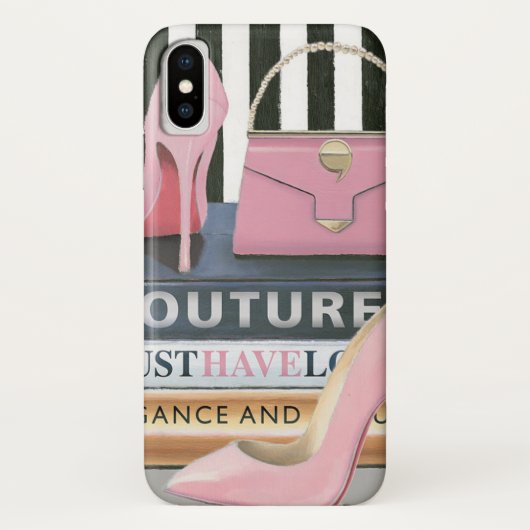 Wild Apple | Coupure stripes — schoenen en tas Case-Mate iPhone Case (Achterkant)