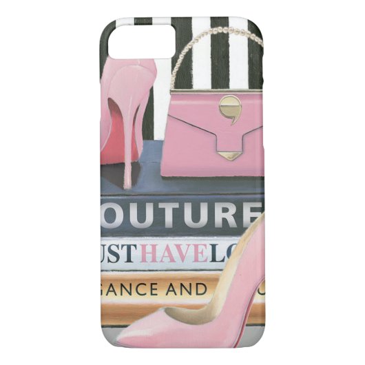 Wild Apple | Coupure stripes — schoenen en tas Case-Mate iPhone Case (Achterkant)