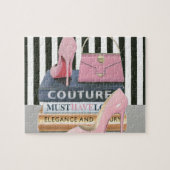 Wild Apple | Coupure stripes — schoenen en tas Legpuzzel (Horizontaal)