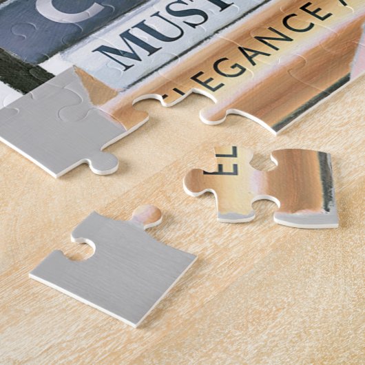 Wild Apple | Coupure stripes — schoenen en tas Legpuzzel (Zijkant)