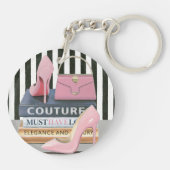 Wild Apple | Coupure stripes — schoenen en tas Sleutelhanger (Achterkant)