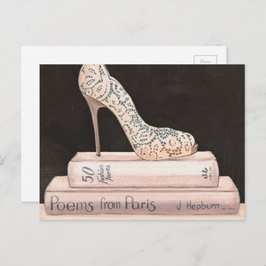 Wild Apple | Elegant High Hiel Mode Briefkaart (Voorkant / Achterkant)