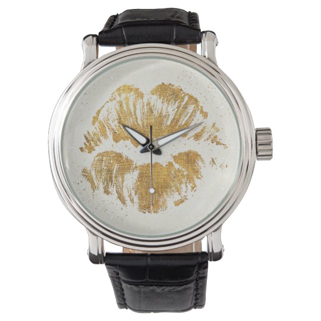 Wild Apple | Elegant Stylish Kiss Horloge (Voorkant)