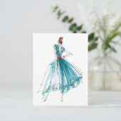 Wild Apple | Haute Couture Mode Sketch Briefkaart (Staand voorkant)