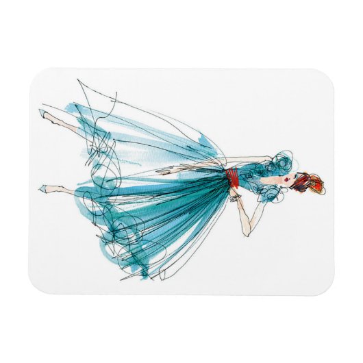 Wild Apple | Haute Couture Mode Sketch Magneet (Horizontaal)