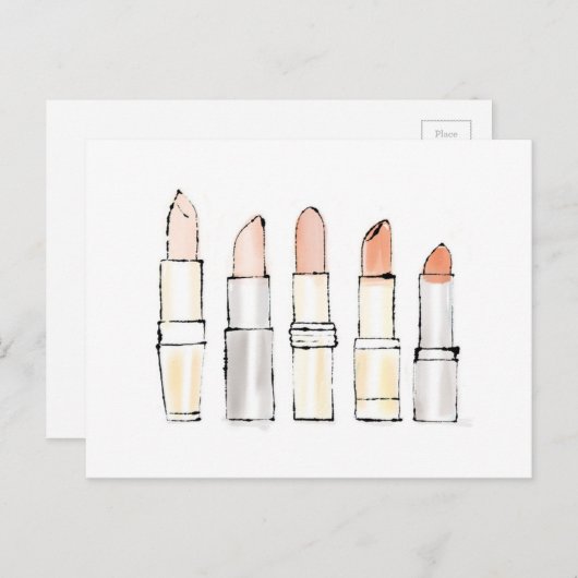 Wild Apple | Kleurrijke Moderne Schets van de Briefkaart (Voorkant / Achterkant)