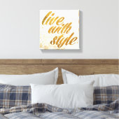 Wild Apple | Live met stijl - Girly Quote Canvas Afdruk (Insitu (Slaapkamer))