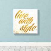 Wild Apple | Live met stijl - Girly Quote Canvas Afdruk (Insitu (Houten vloer))