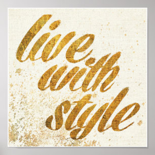 Wild Apple   Live met stijl - Girly Quote Poster