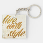 Wild Apple | Live met stijl - Girly Quote Sleutelhanger (Achterkant)
