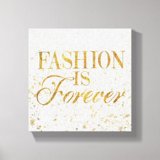 Wild Apple | Mode is altijd het meisjescitaat Canvas Afdruk (Voorkant)