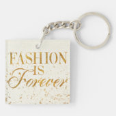 Wild Apple | Mode is altijd het meisjescitaat Sleutelhanger (Achterkant)