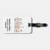 Wild Apple | Modern Pink Nail Poolse Schets Bagagelabel (Achterkant horizontaal)